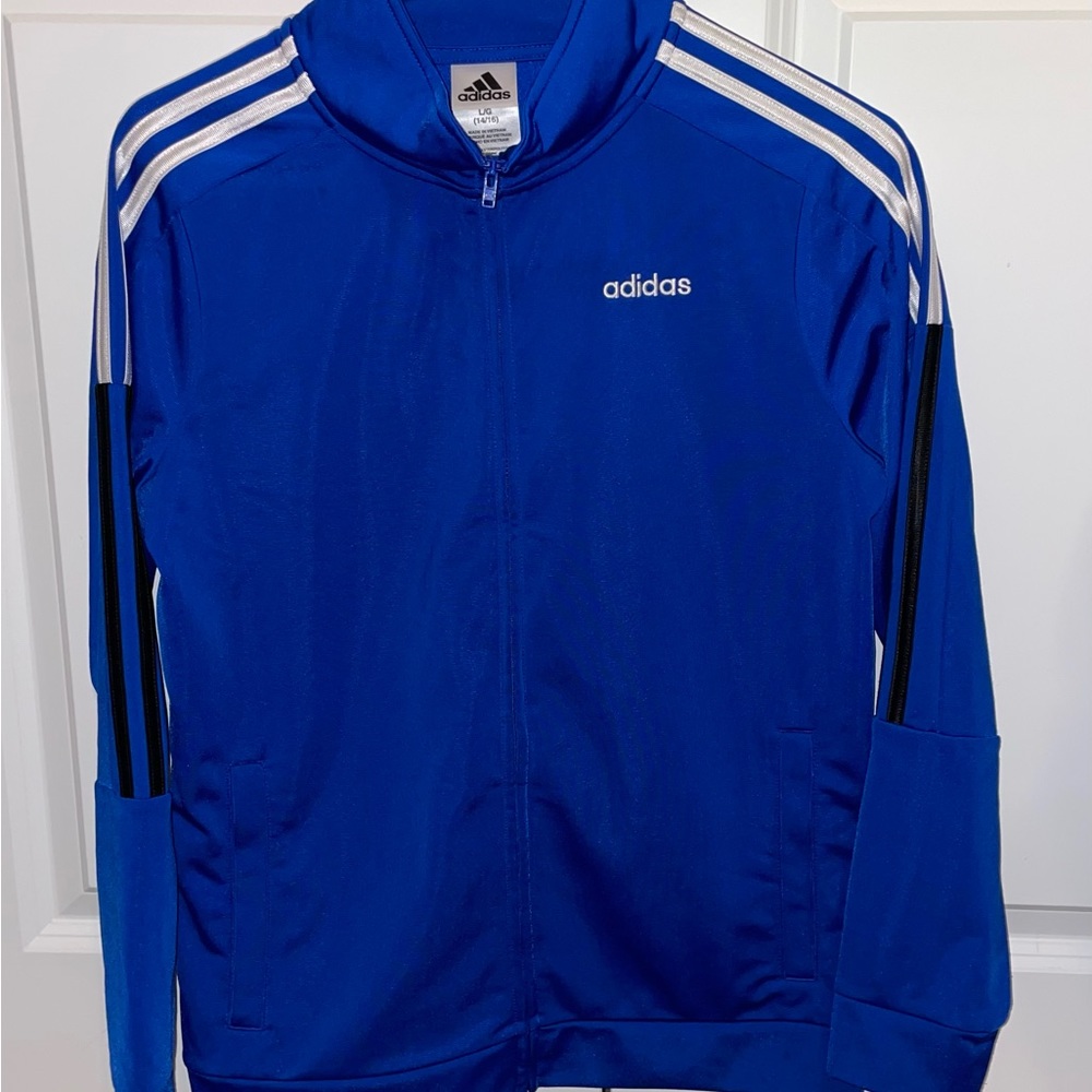Boys Adidas Jacket Full Zip Size L (14/16)